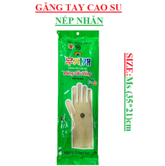Găng tay cao su nếp nhăn Đông cầu vồng size Ms (7N) (35*21)cm