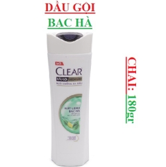 Dầu gội  clear mát lạnh bạc hà, hương hoa anh đào chai 180gr