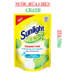 Nước rửa chén bát chanh 100 Sunlight túi (700-:-750)gr