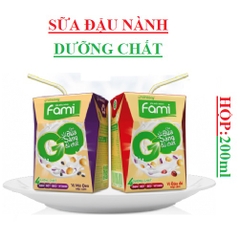 Sữa đậu nành fami go vinasoy dưỡng chất nếp cẩm mè đen, đậu đỏ