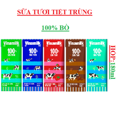 Sữa tươi tiệt trùng Vinamilk hộp 180ml