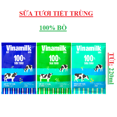 Sữa tươi tiệt trùng vinamilk túi(210-:-230)ml