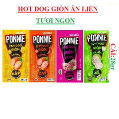 Xúc xích hotdog giòn tươi ngon ăn liền ponnie cái (22-:-32)gr