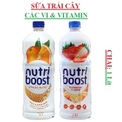 Nước uống sữa trái cây Nutri boost chai 1 lít
