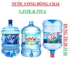Nước  uống đóng chai Lavie, viva bình (18-:-20) lít
