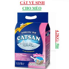 Cát vệ sinh cho mèo Catsan túi 5 lít (~4.2kg)