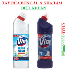 Nước tẩy bồn cầu diệt khuẩn Vim chai (850-:-900)ml