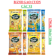 Bánh gạo cuộn Want want gói 170gr