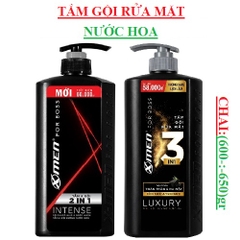 Tắm gội rửa mặt hương nước hoa 2in1, 3in1  Xmen For Boss chai(600-:-700gr