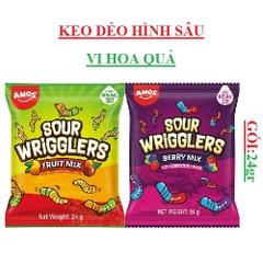 Kẹo dẻo Amos hình sâu gói 24gr