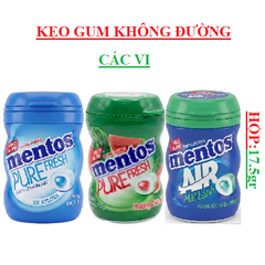 Kẹo gum (cao su) không đường mentos hộp (15-:-17.5)gr