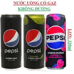 Nước uống có gaz pepsi không calo lon (320-:-350)ml