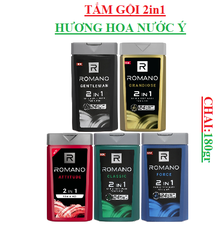 Dầu tắm gội ROMANO 2in1 chai (160-:-180)ml