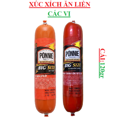 Xúc xích tiệt trùng big size ponnie cây (90-:-120)gr