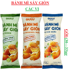 Bánh mì sấy giòn gulu gói (30-:-33)gr