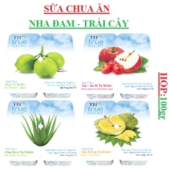 Sữa chua ăn TH true yogurt  nha đam - hỏa quả hộp 100gr