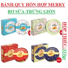 Bánh quy hỗn hợp Merry  hộp thiếc