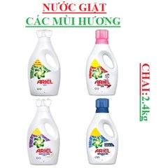 Nước giặt ariel downy, giữ mầu, khử mùi ẩm mốc, đậm đặc chai 2,4kg