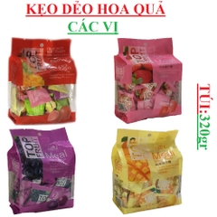 Kẹo hoa quả dẻo fruit juice soft sweets Cooyw Top fruit túi 320gr