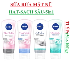 Sữa rửa mặt sạch sâu nivea Micro bubbles deep clean tuýp (50-:-100)gr