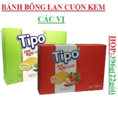 Bánh bông lan cuộn kem Tipo mini roll cake  hộp giấy