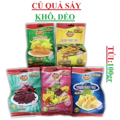 Khoai lang sấy, trái cây sấy, mít sấy, xoài sấy Thịnh Phát Đạt gói 100gr