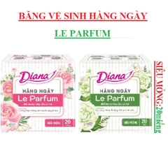 Băng vệ sinh hàng ngày Diana le parfum siêu mỏng 20 miếng