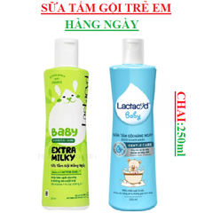 Sữa tắm gội em bé Lactacyd chai 250ml