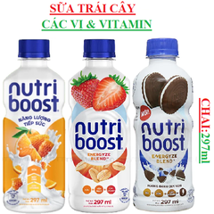 Nước uống sữa trái cây nutri boost chai 297ml