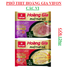 Phở thịt bò, gà hoàng gia Vifon gói 120gr