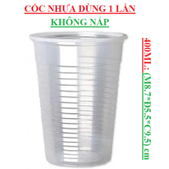 Cốc nhựa dùng 1 lần loại 400ml