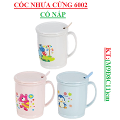 Cốc nhựa cứng có nắp và thìa Việt Nhật 6002