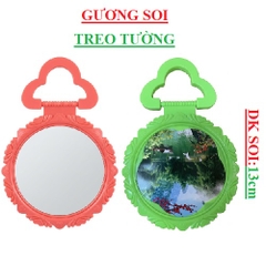 Gương soi tròn treo tường D13cm