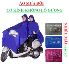 Áo mưa đôi cánh dơi có kính không lỗ gương Tuấn Tú