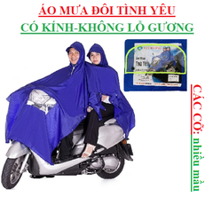 Áo mưa đôi có kính không lỗ gương  Lực hường