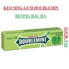 Kẹo cao su singgum doublemint  wrigley's  gói 5 sticks