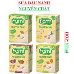 Sữa đậu nành Vinasoy Fami nguyên chất hộp 200ml