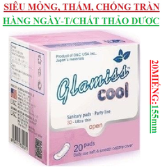 Băng vệ sinh hàng ngày siêu mỏng ,siêu thấm, siêu chống tràn 20 miếng Glamiss cool Doctor care