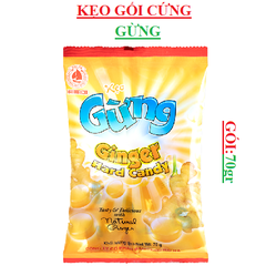 Kẹo cứng gối gừng  Hải Hà gói 70gr