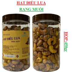 Hạt điều lụa rang muối Minh Hưng hộp 450g