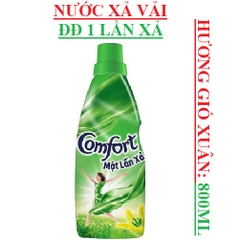 Nước xả vải đậm đặc  1 lần xả comfort 800ml/chai, gió xuân, nắng mai