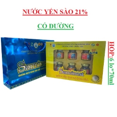 Hộp quà nước yến sào 21% có đường Khánh Hòa 6 lọ * 70ml