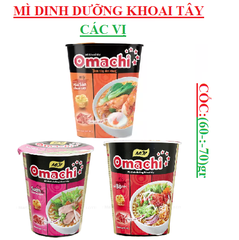 Mì ăn liền omachi cốc không thịt (68-:-75)gr