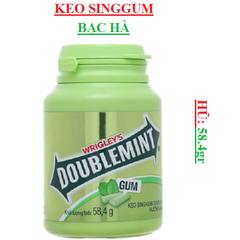 Kẹo cao su singgum doublemint  hũ nhựa (50-:-60)gr