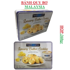 Bánh quy bơ kiểu Đan mạch white castle luxury butter cokies hộp thiếc 360gr