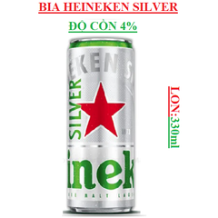Bia Heineken Silver 4% ABV 330ml