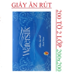 Giấy ăn rút Watersilk 200 tờ 200x200mm xanh