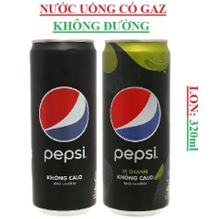 Nước uống có gaz pepsi không calo lon (320-:-350)ml