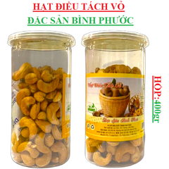 Hạt điều tách vỏ Bình thuận Thanh Mai Phát hộp trụ (380-:-400)gr