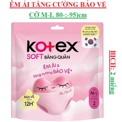 Băng quần êm ái và tang cường bảo vệ cỡ M-L (80-:-95)cm bịch 2 miếng